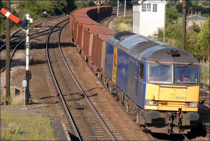 Class 60044 in EWS blue in 2007 at Barnetby
