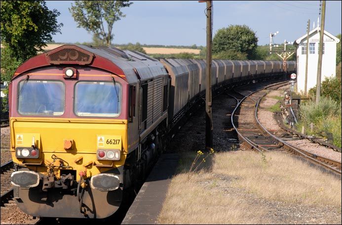 Class 66217 on another train load of imported coal in 2007