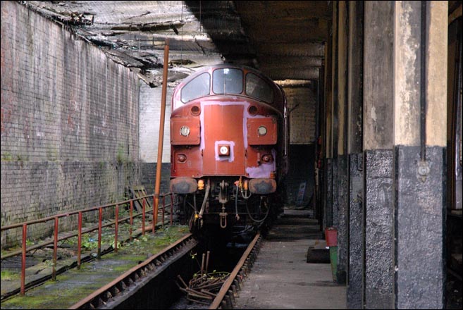 class 37 was in the old part of Carnforth steam shed in 2008 class 37 was in the old part of Carnforth steam shed in 2008