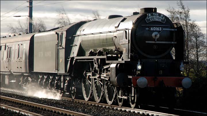 LNER A1 number 60163 Tornado at Conington 