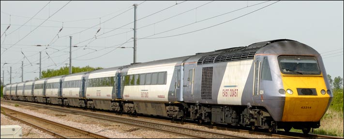 East Coast HST 43314 at Conington on 6th May 2011 