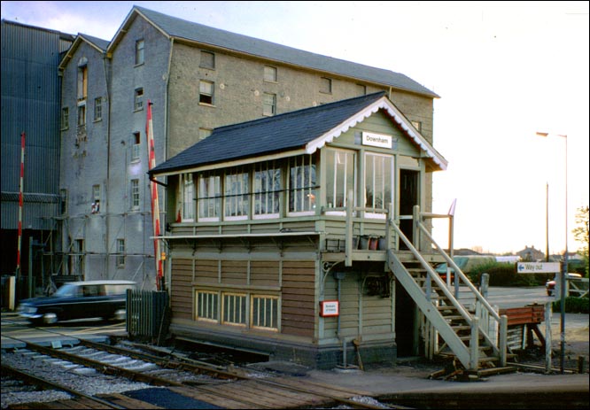 Downham signal box BR from the platform