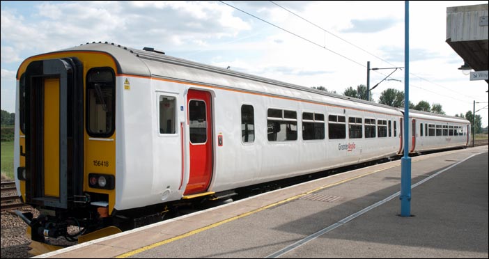 Greater Anglia class 156 418 at Ely in 2013