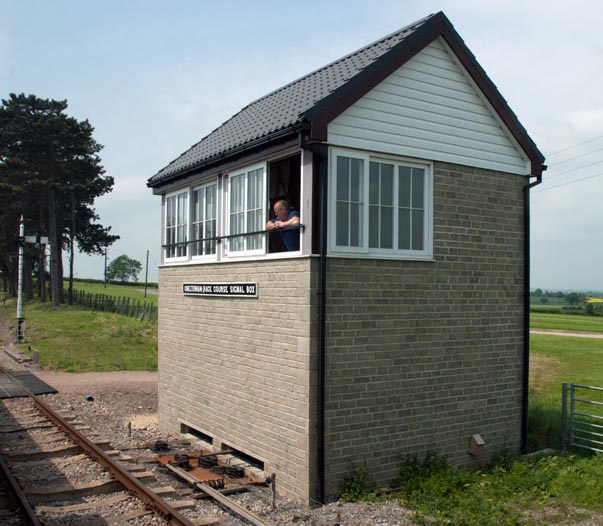 Cheltenham Race Course signal box 