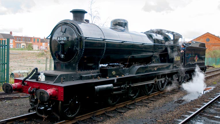 2-8-0 63601 at Loughborough Great Central station 4th of April 2010