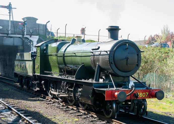 GWR 2-8-0 light engine at Loughborough GCR station 