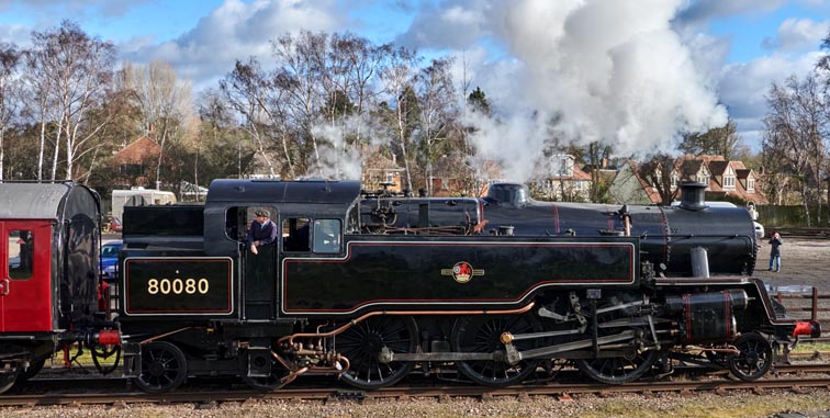 2-6-4T at Quorn and Wood House station during the Winter Gala 29th January 2022 