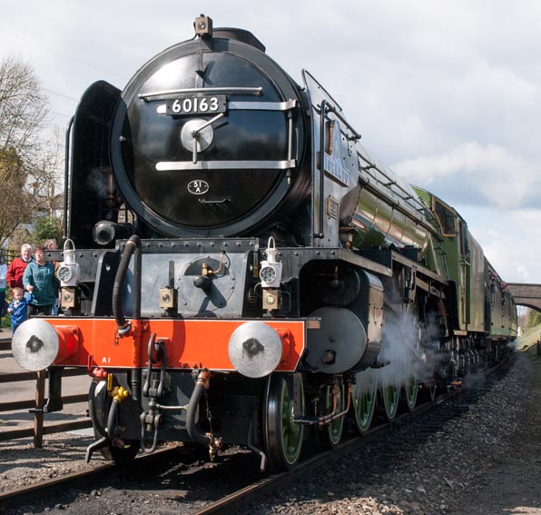 A1 60163 Tornado at Rothley Great Central station on the 4th of April 2010