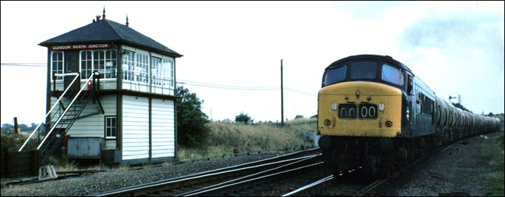 A class 45 on the down fast at Glendon North Junction 