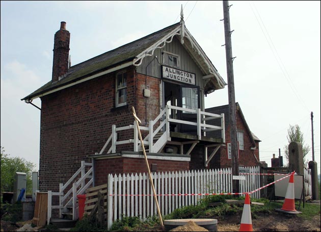 Allington Junction signal box from the side and rear.