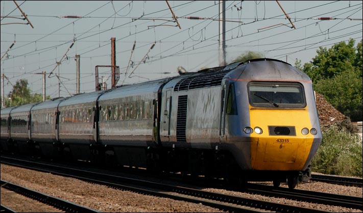 National Express East Coast HST 43315 on the up fast at Hitchin  