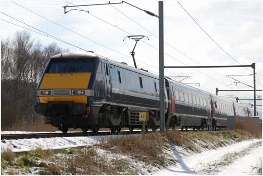 National Express East Coast down train at Holme Easter Sunday 2008 National Express East Coast down train at Holme Easter Sunday 2008