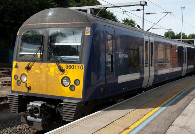 Greater Anglia class 360110 at Ipswich station on the 6th of September 2012 