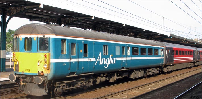 This Driving Van Trailer (DVT) was still in Anglia trains colours at Ipswich station in 2005  This Driving Van Trailer (DVT) was still in Anglia trains colours at Ipswich station in 2005