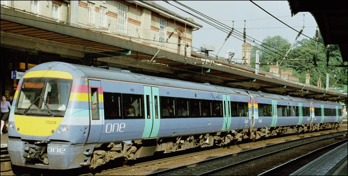 One class 170204 in Ipswich station in 2005