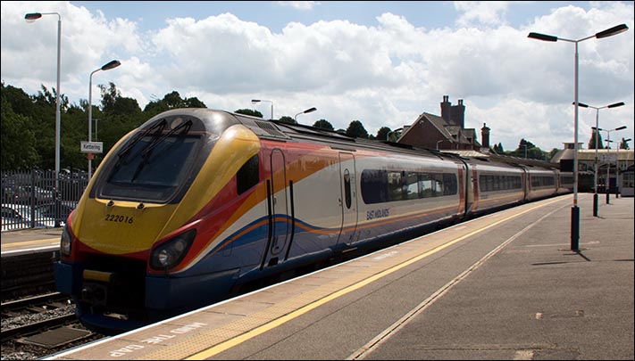 East Midland Trains class 222016 with a train to Corby  East Midland Trains class 222016 with a train to Corby