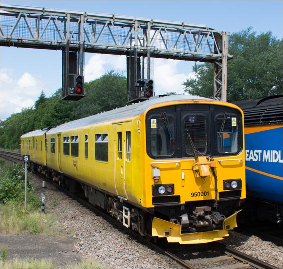 Network Rail class 950001 leaving Kettering station on the down slow also on the 10th of June 2014 heading for Derby? Network Rail class 950001 leaving Kettering station on the down slow also on the 10th of June 2014 heading for Derby?