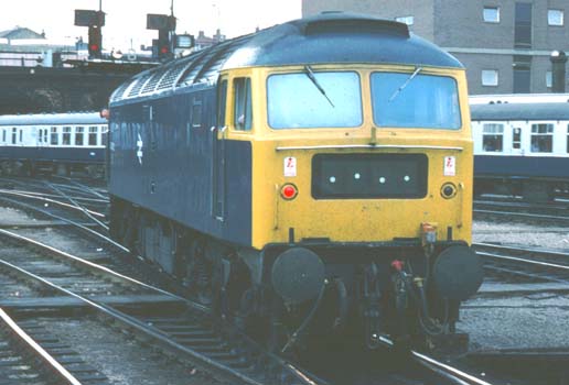 Class 47 light engine at Kings Cross class 47 light engine comes slowly into the platform at Kings Cross