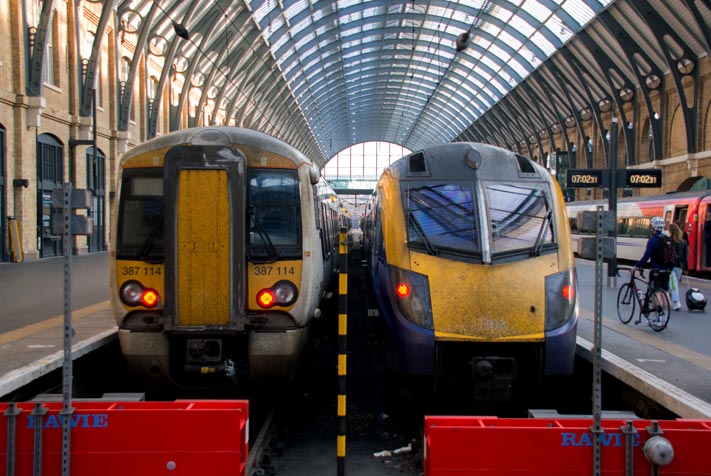 Great Northern class 387 114 and a class 180 