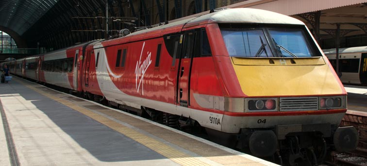 Virgin East Coast class 91104 in 2017 