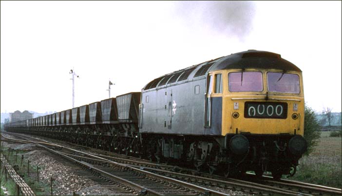 Class 47 at Langham on a Merry go round train