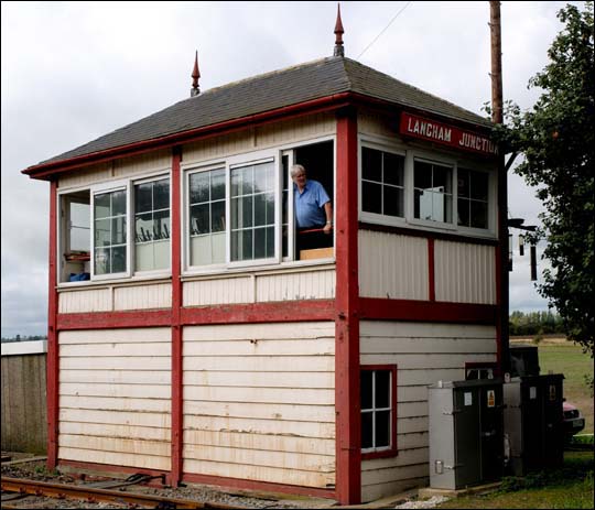 Langham Junction signal box in 2009 