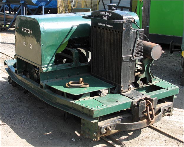 Festoon  a  Motor Rail Ltd of Bedford 4 wheel 20hp petrol-mechanical locomotive.