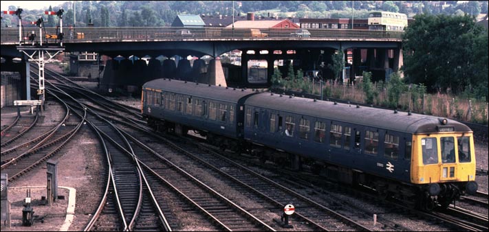 DMU to sheffield coming from the DMU depot into the station