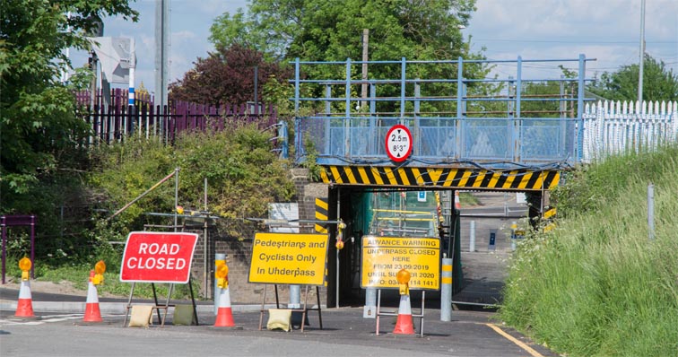 under bridge was closed in May 2020