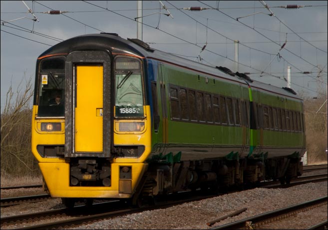 East Midland Trains class 158 at Lolham in 2008
