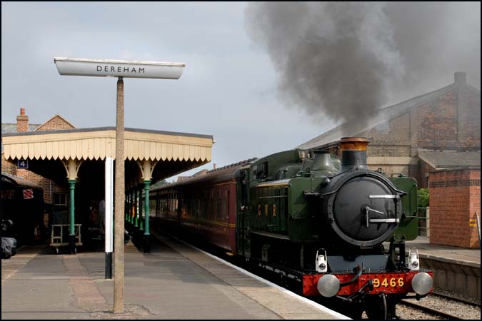 GWR 94XX 0-6-0ST 9466 at Dereham station in August 2009