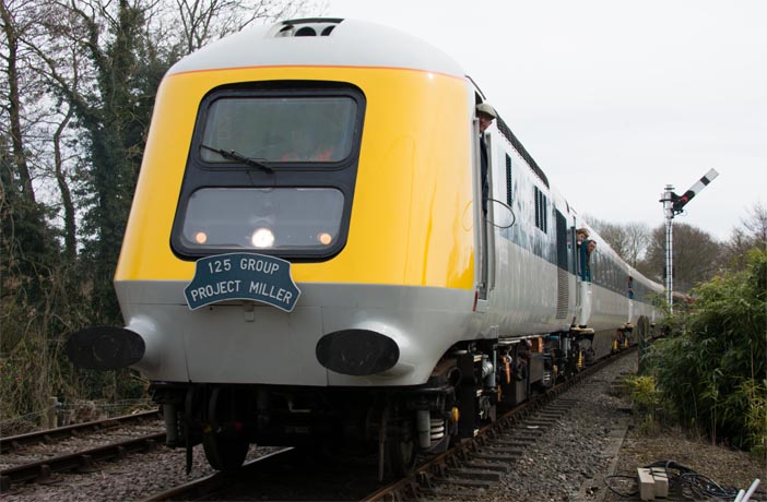 HST power car 41001 coming into Thuxton station on Friday 1st of April 2016