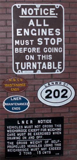 Railway signs at the Mangapps Railway Museum