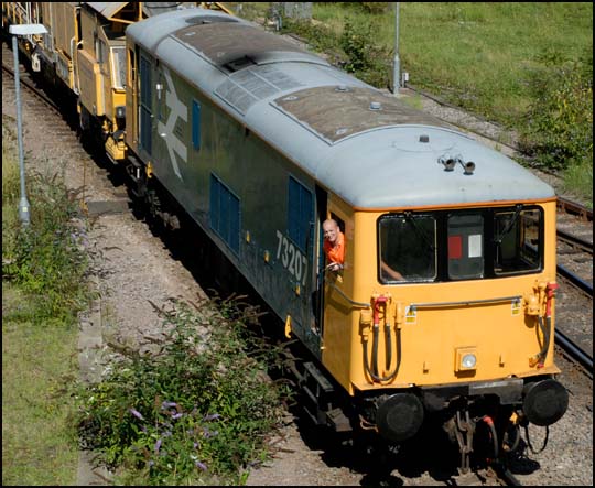 Class 73 207 at Whitemoor yard in August 2009