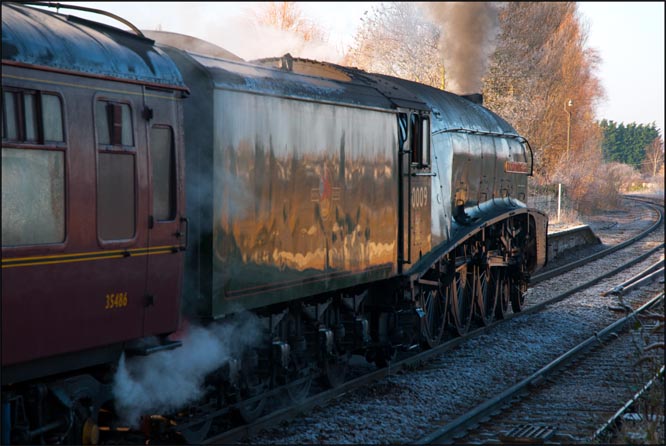 A4 60009 at March station on the 13th December 2012