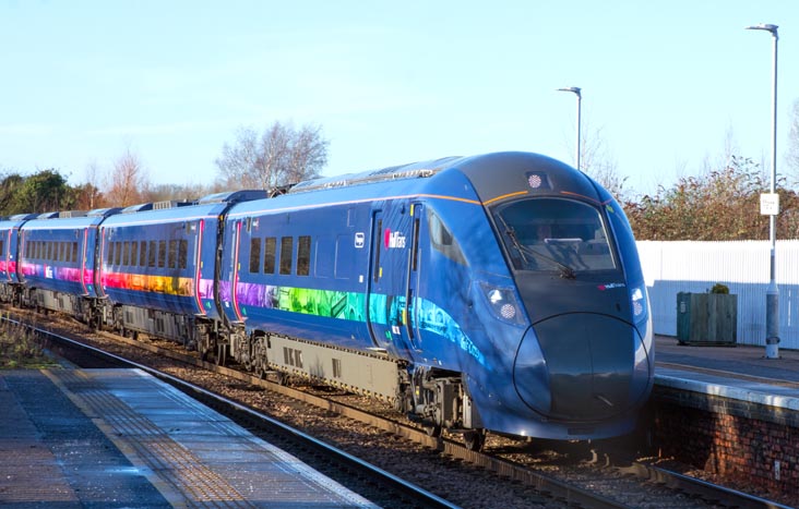 Hull Trains Paragon 802104 coming into in March station 