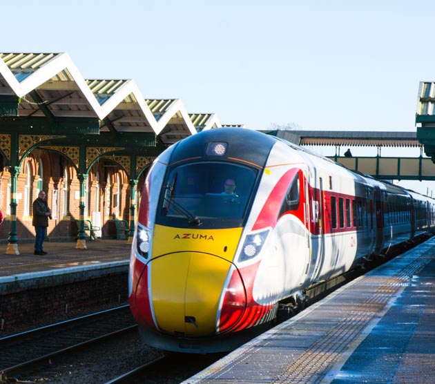 LNER Azuma in March station on the 18th January 2020