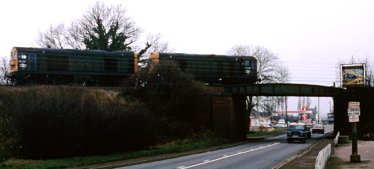 Two Class 20s at Guyhirn light engines