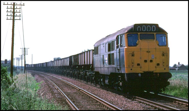 Class 31 with a freight of Hopper wagons