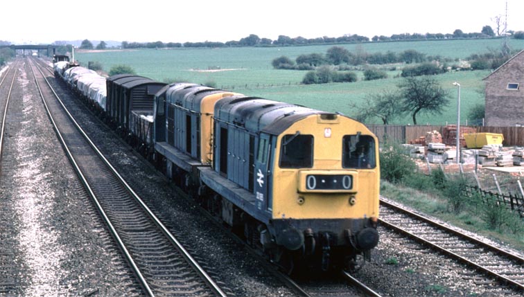 two class 20s on train from Corby  two class 20s on train from Corby