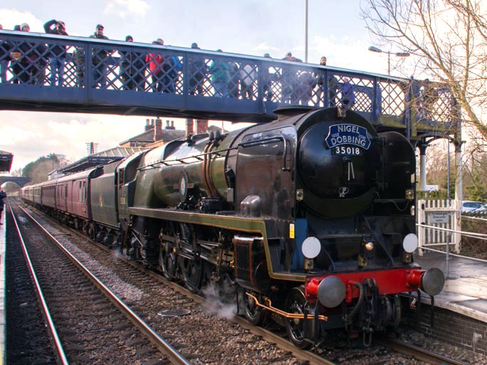 4-6-2 35018 British India Line in Melton Station