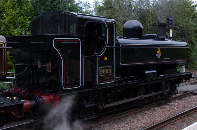 GWR 0-6-0ST 9600 at Melton Mowbray Station in 2012