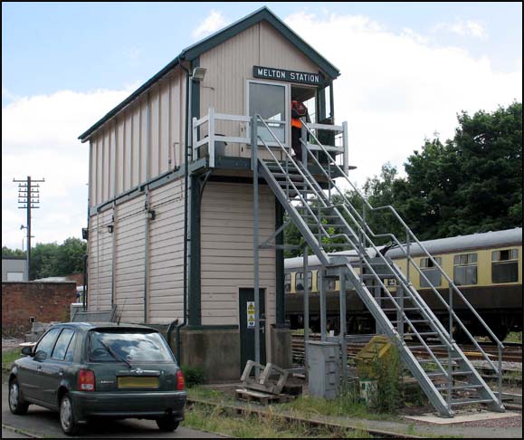  Melton station signal box has had new steel steps fitted. 