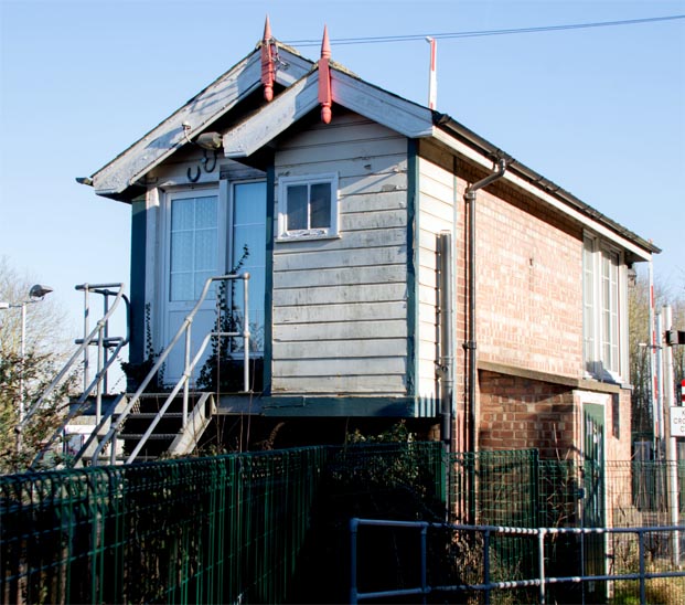 Blankney Signal Box signal box closed but still in place on the 25th February 2019