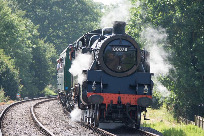2-6-4T 80078 coming into Thuxston 