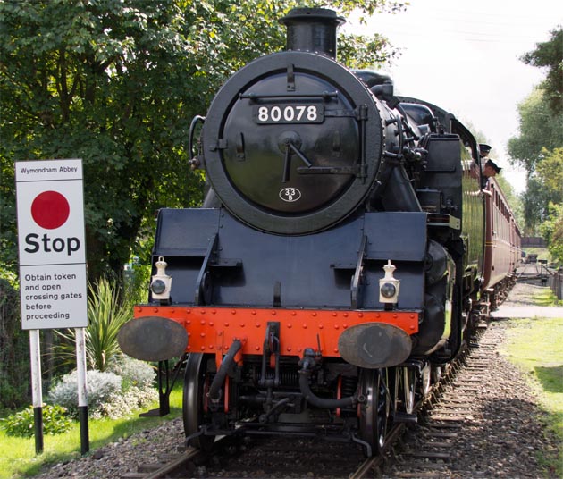 2-6-4T 80078 at Wymondham Abbey station