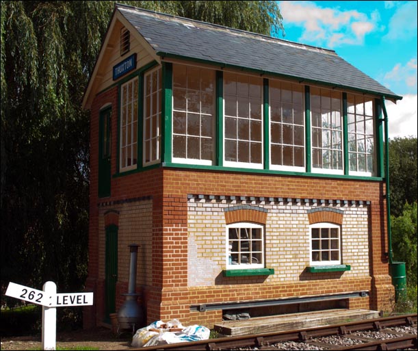  Thuxton signal box being built on the 20th September 2013