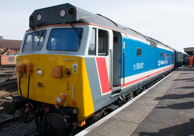 Class 50017 'Royal Oak' in Network South East colours 