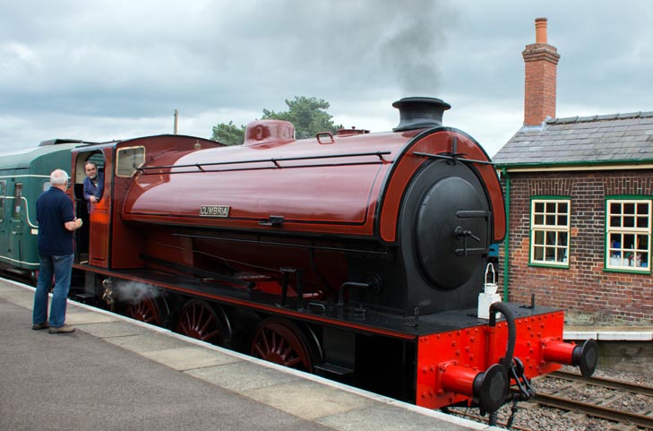 0-6-0ST Cumbria in Dereham station