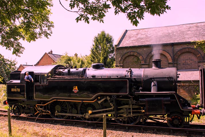 2-6-4T 80078 at Yaxham station 